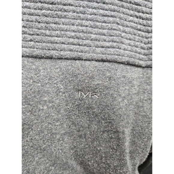 Michael Kors Fleece Full Zip Hoodie Jacket Men Size Large Sz L Gray Ash - Picture 7 of 9
